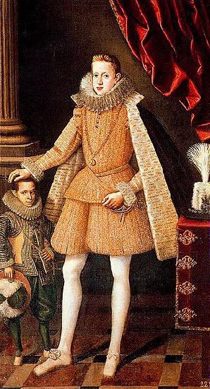 Rodrigo de Villandrando Portrait of infante Felipe (future Phillip IV) with dwarf Soplillo China oil painting art